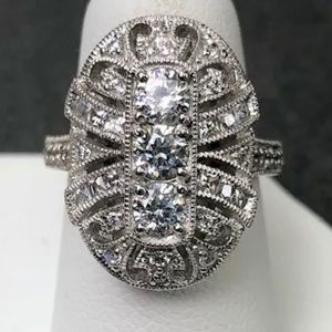 Diamonique Estate Style Ring